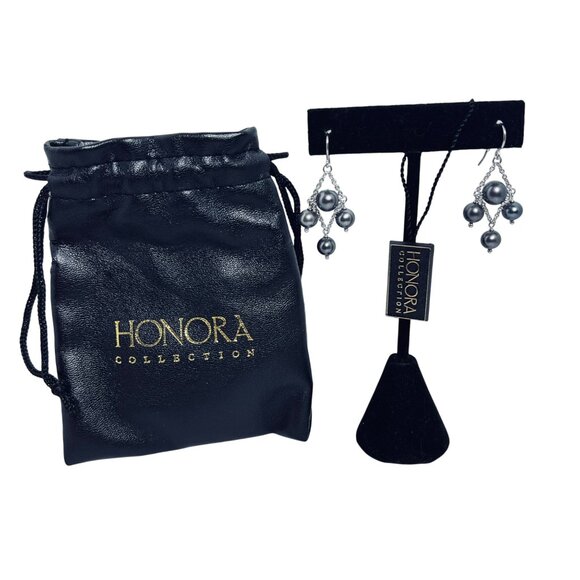Honora Collection Sterling Silver Cultured Freshwater Pearl Dangle Earrings 5982 - Picture 1 of 6